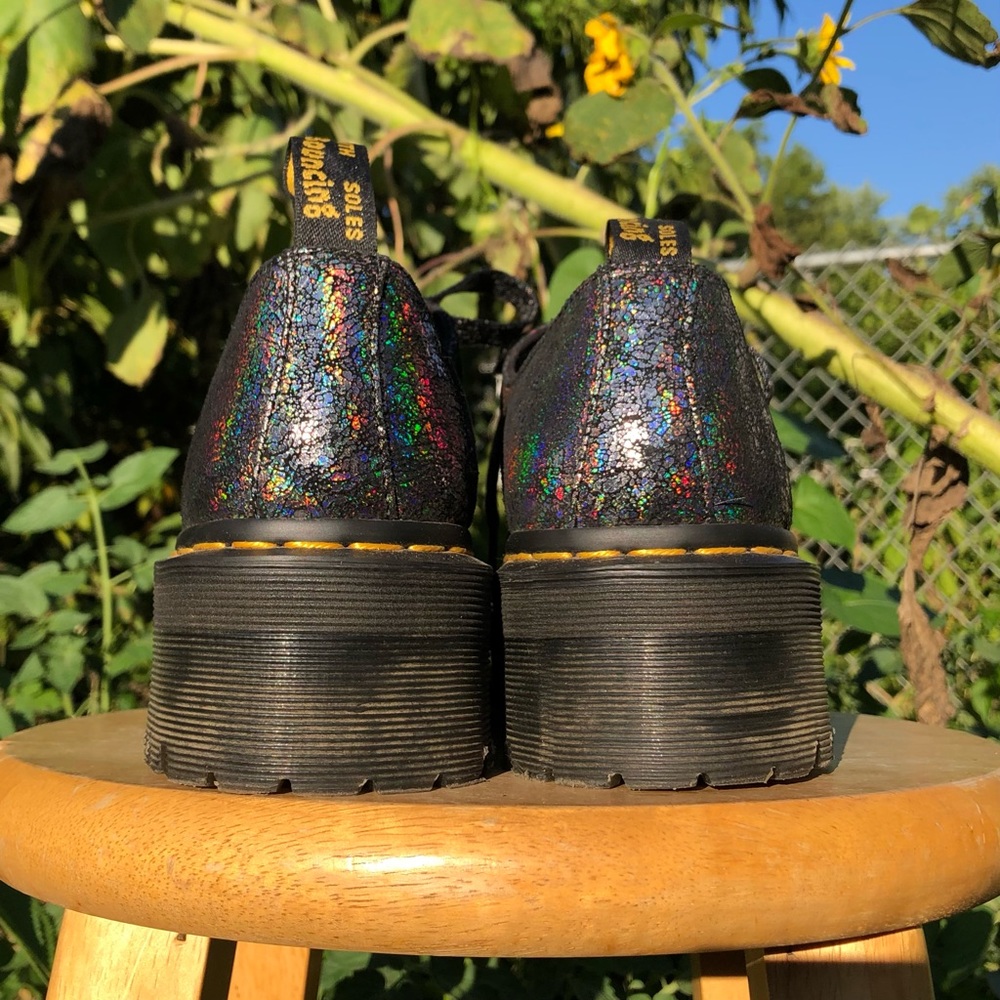 Dr. Martens Holly Iridescent Crackle Platform Shoes - Picture 3 of 9